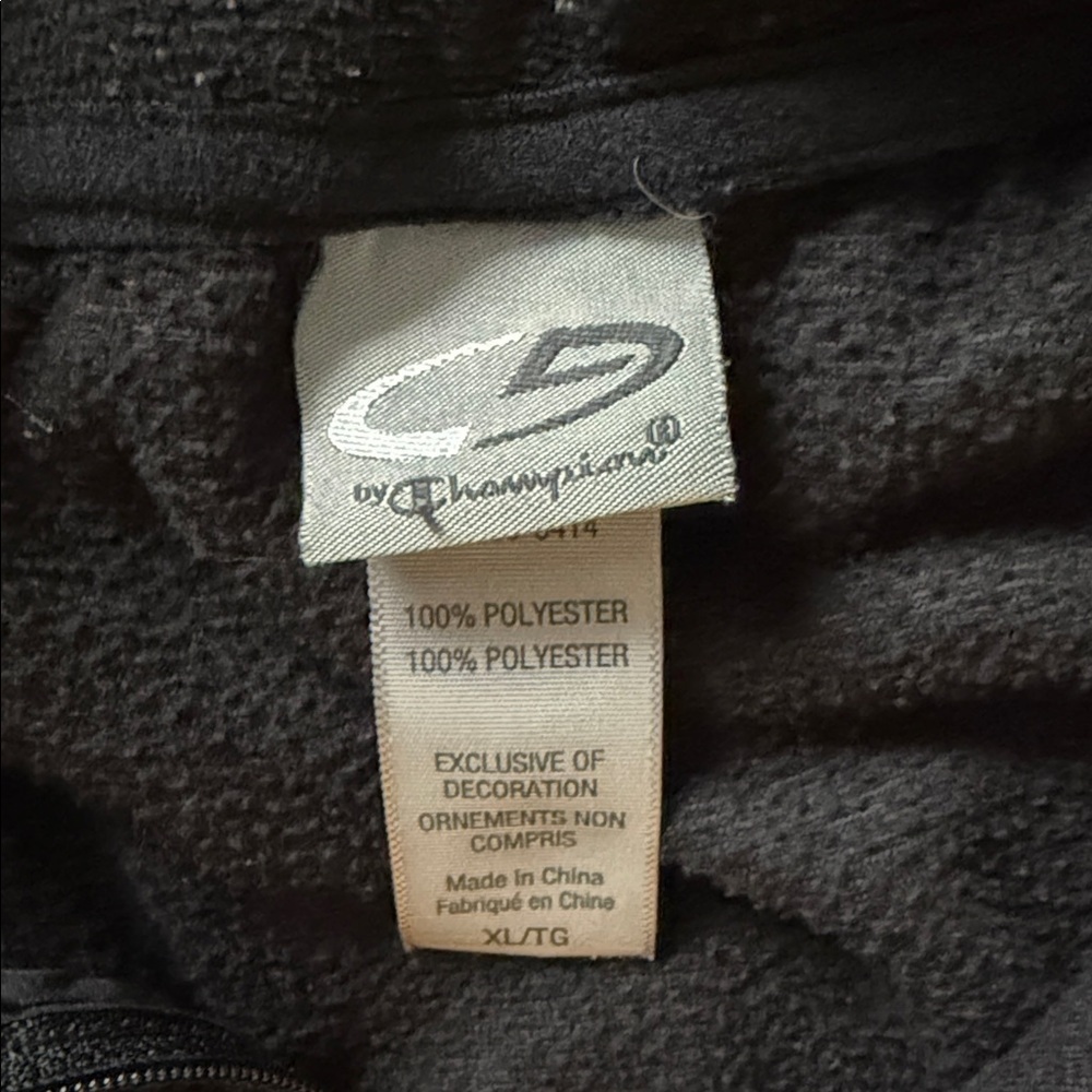 Men's Black Quarter-Zip fleece size - Picture 2 of 3